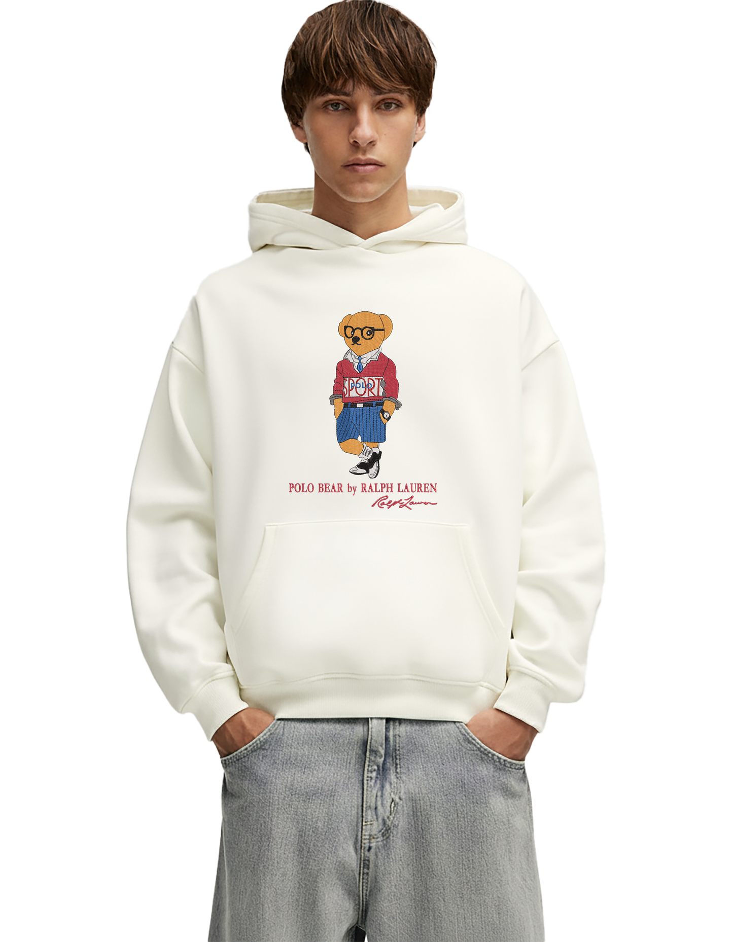POLO Bear Hoodie -Oversize Embroidered