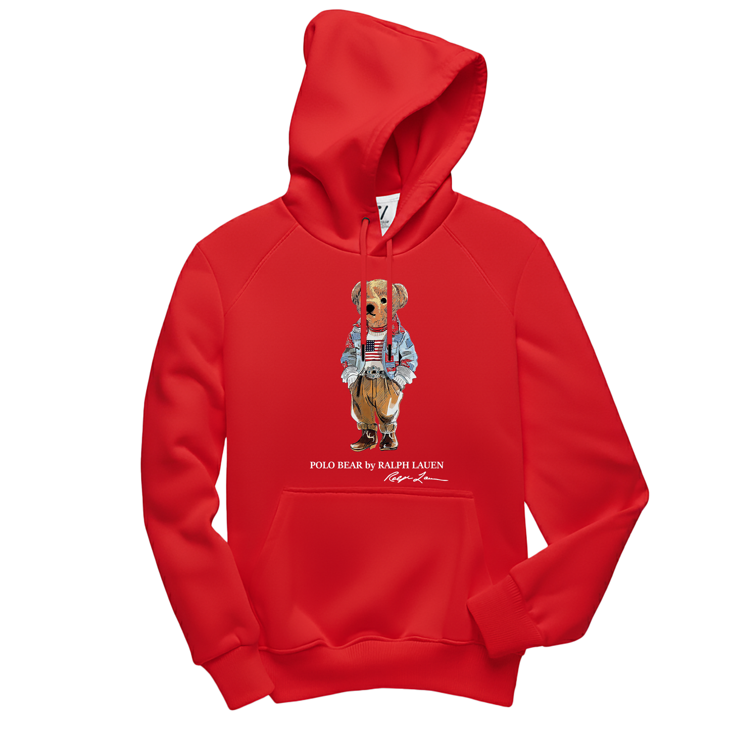 Polo Bear Hoodie - Basic Printed