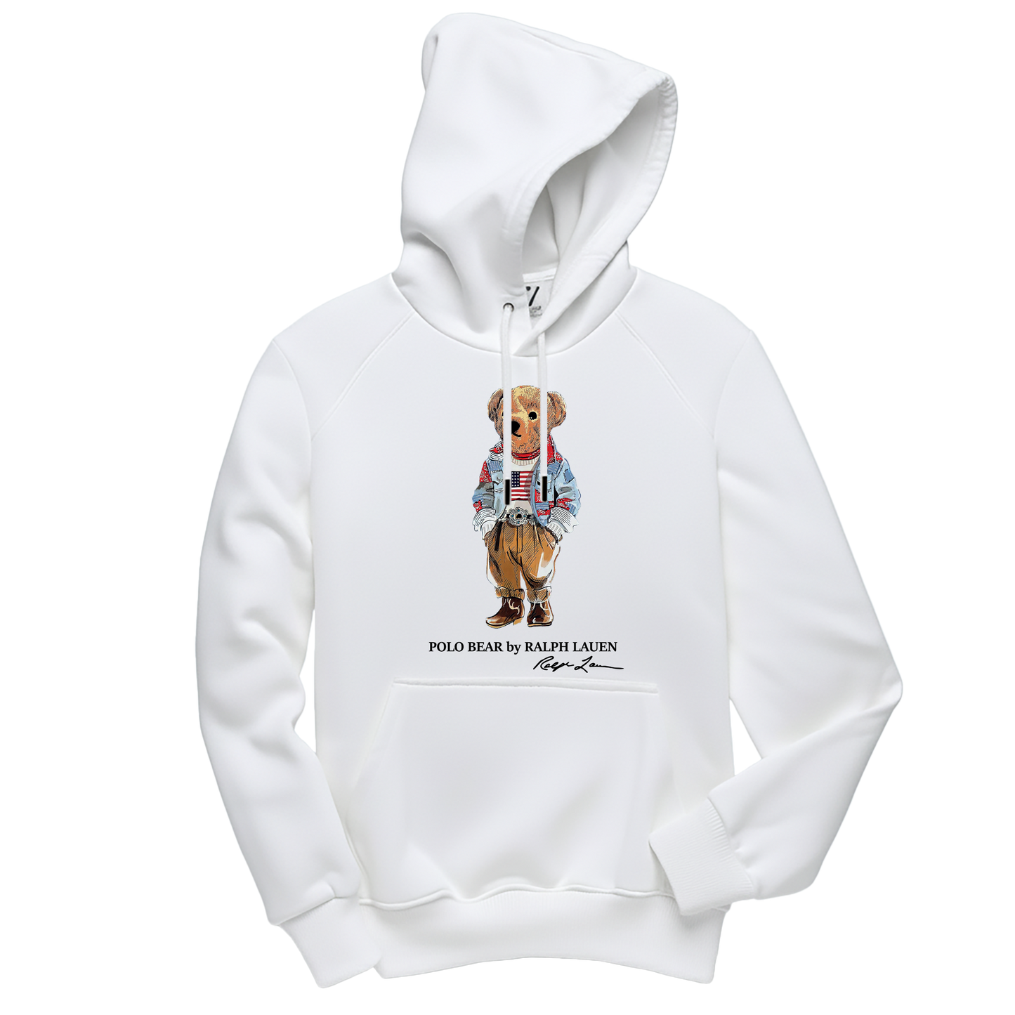 Polo Bear Hoodie - Basic Printed