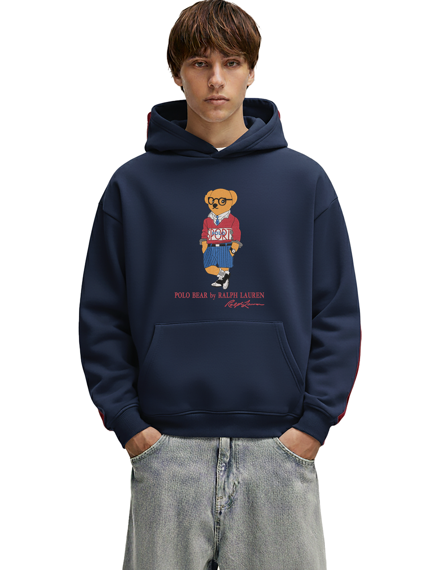 POLO Bear Hoodie -Oversize Embroidered
