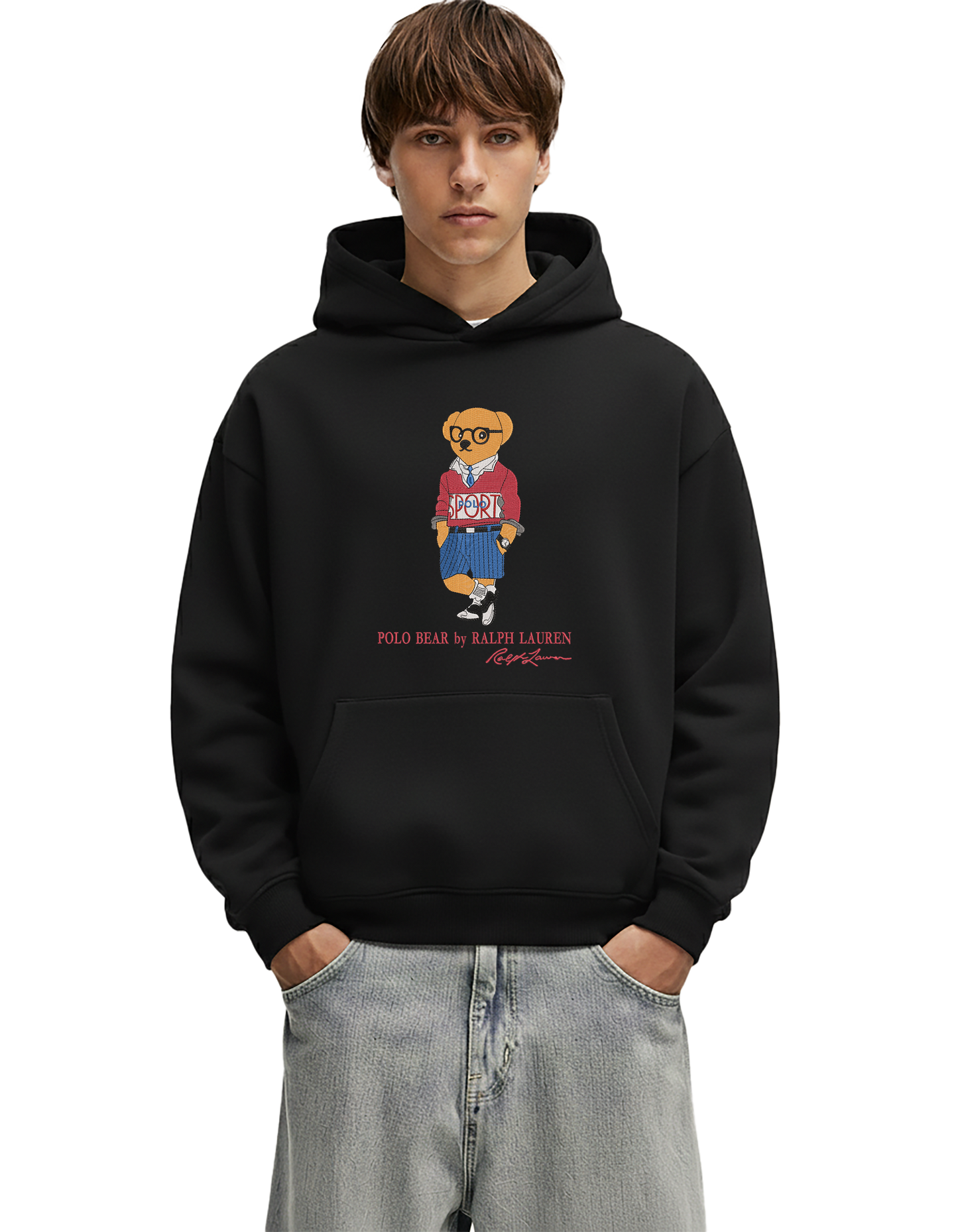 POLO Bear Hoodie -Oversize Embroidered