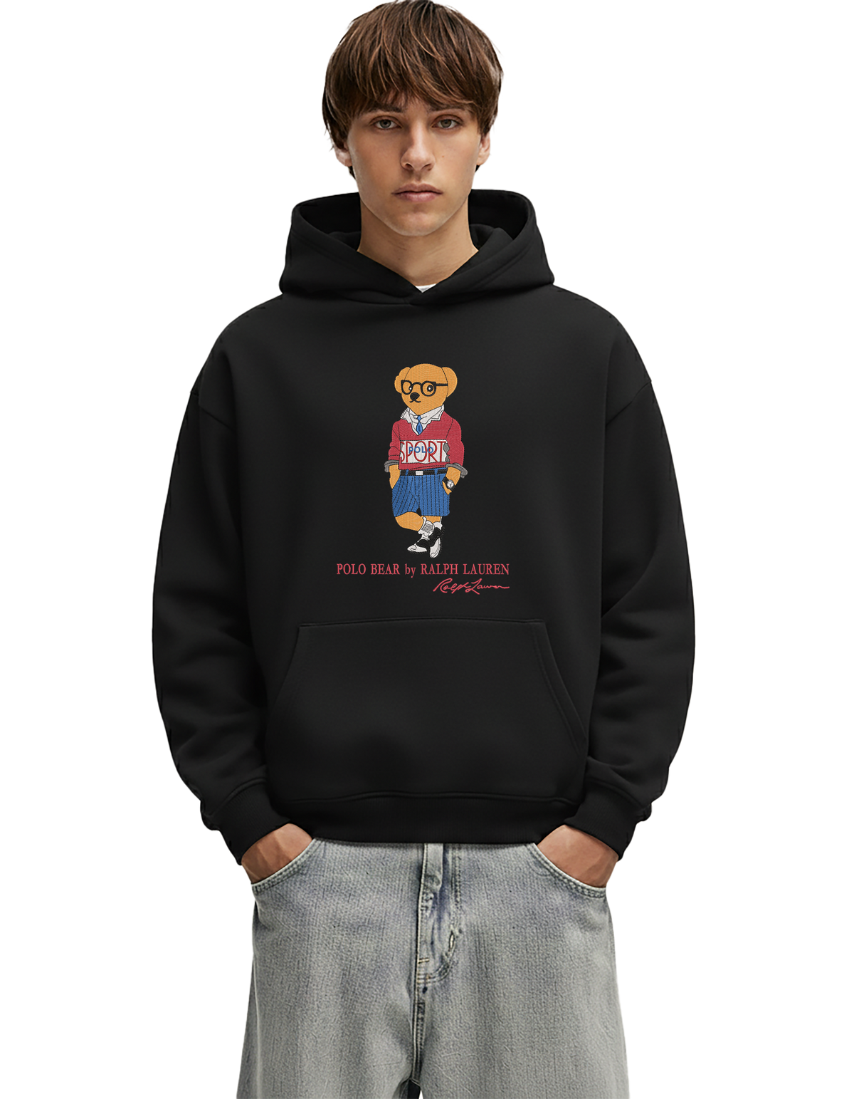 POLO Bear Hoodie unisex -Oversize Embroidered