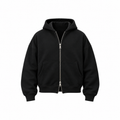 Sweater ZipUp - Boxy Fit Black