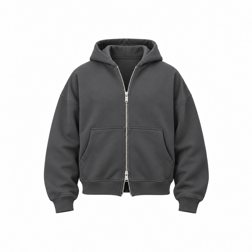 Sweater ZipUp - Boxy Fit Iron Grey