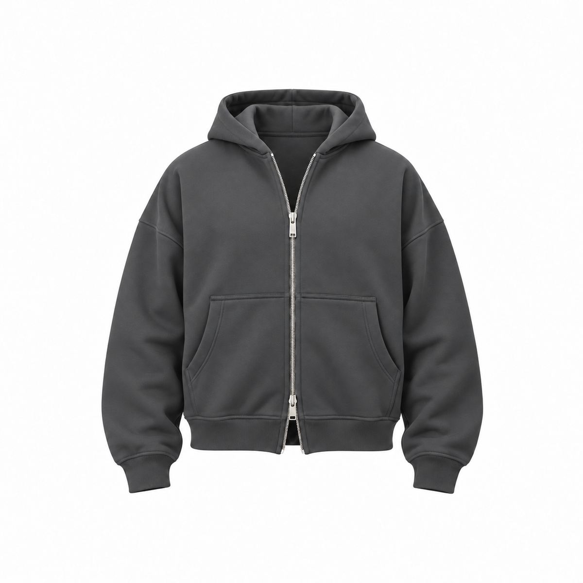 Sweater ZipUp - Boxy Fit Iron Grey