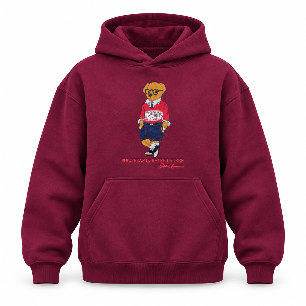 POLO Bear Hoodie unisex -Oversize Embroidered