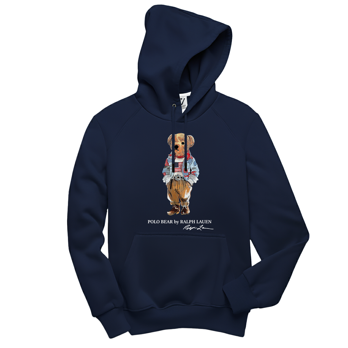 Polo Bear Hoodie - Basic Printed