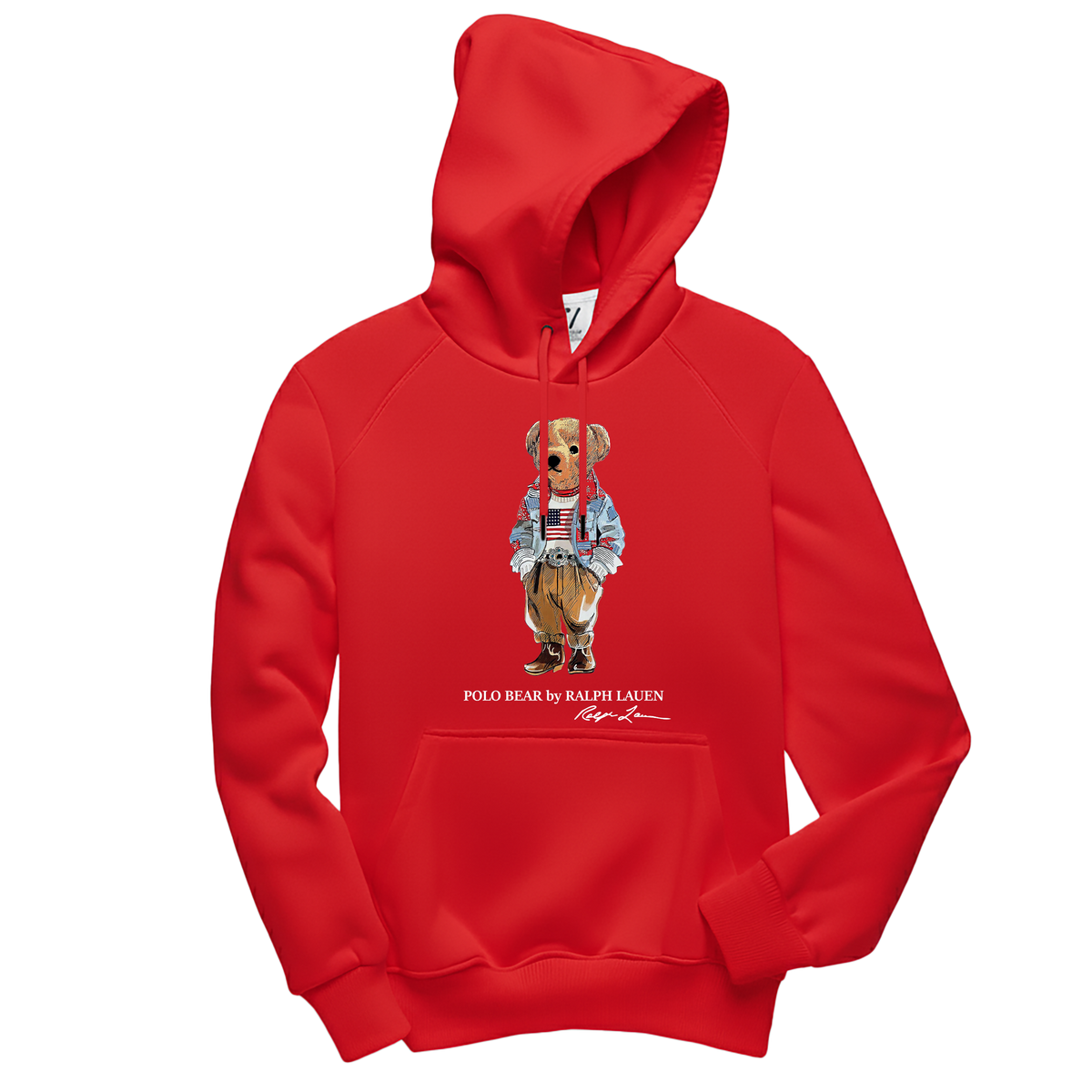 Polo Bear Hoodie - Basic Printed