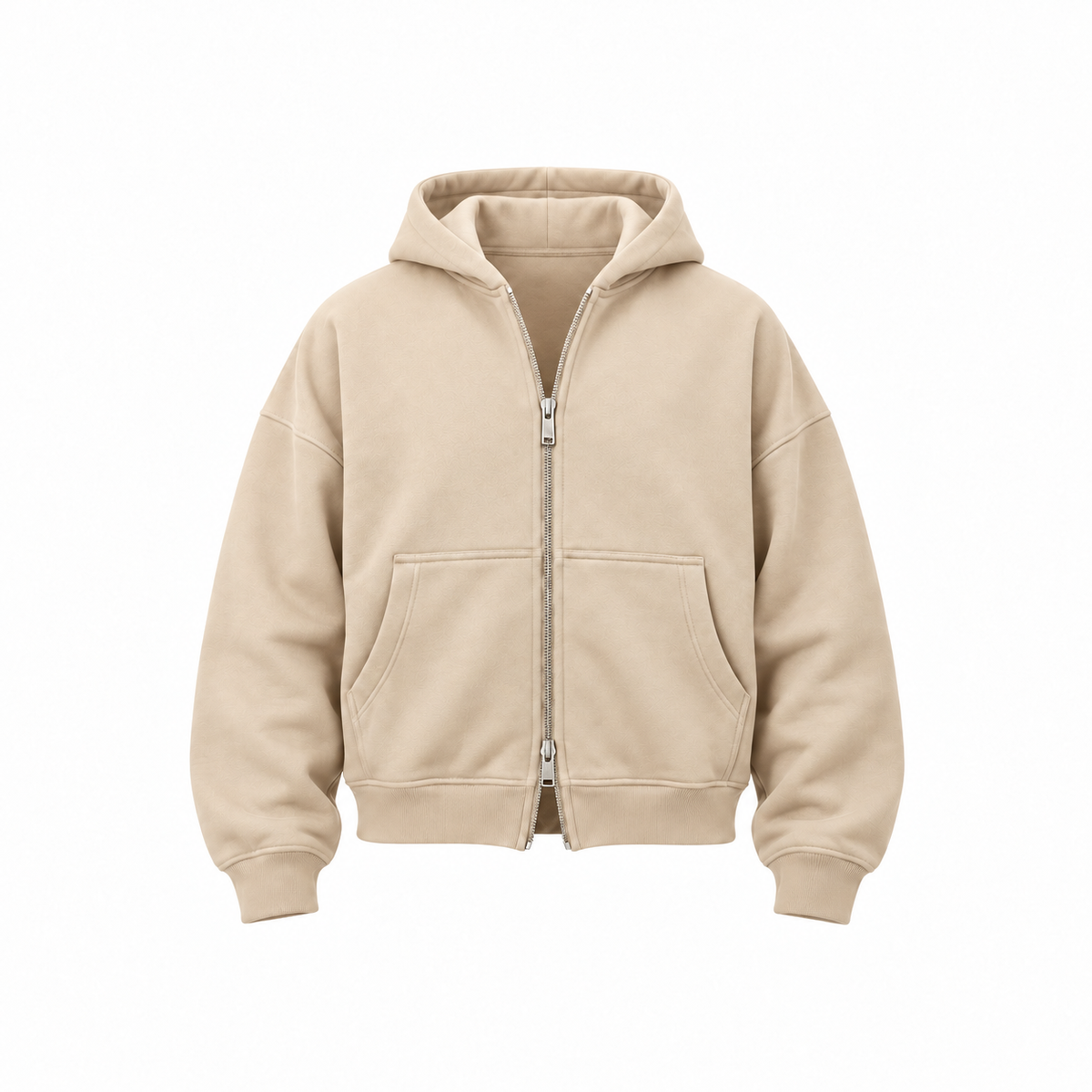 Sweater ZipUp - Boxy Fit Beige